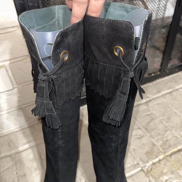 Imagine Vince Camuto Boots Fringe Black Suede Leather Women’s Size 10 - Picture 16 of 16